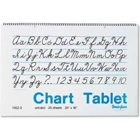 PACON CORPORATION Pacon® Chart Tablets 74520, 12" x 24", White, 1 Each 74520